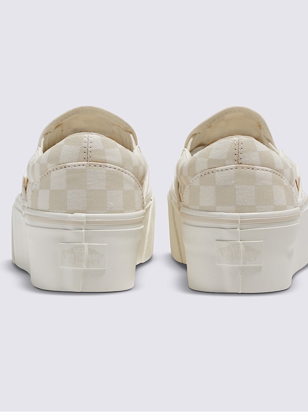 Vans Platform Slip-On Sneakers in Cream Checkered - Picture 3 of 4